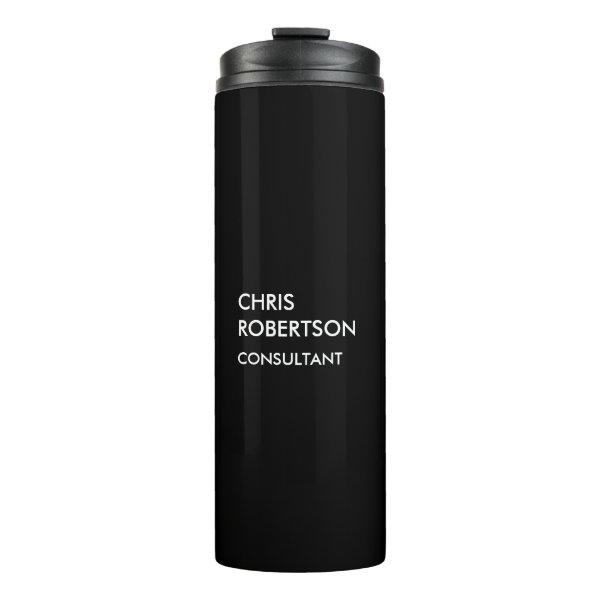 Trendy black white vertical unique  thermal tumbler