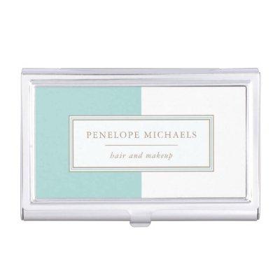 Trendy Blue and White Color Block  Case