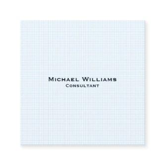 Trendy Blue Checks Modern Minimalist Professional Square