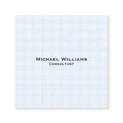 Trendy Blue Checks Modern Minimalist Professional Square