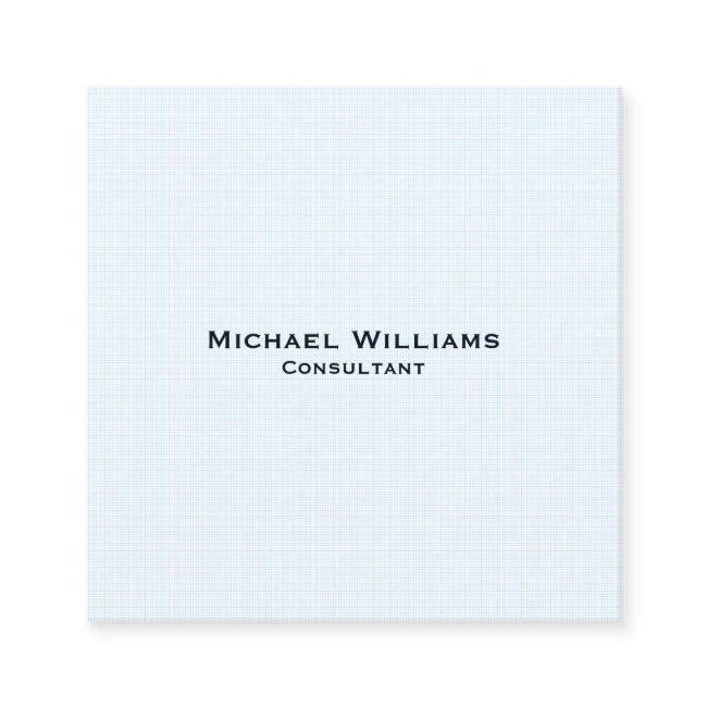 Trendy Blue Checks Modern Minimalist Professional Square