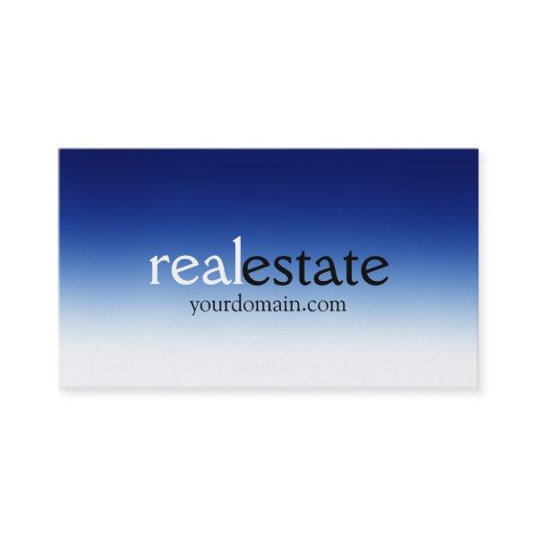 Trendy Blue White Real Estate Agent