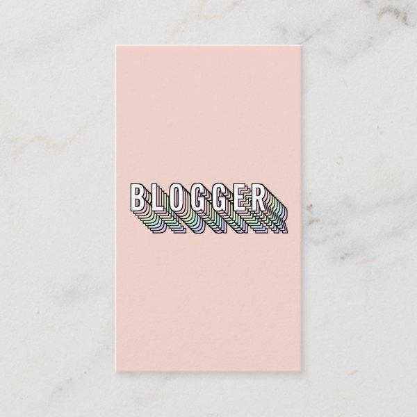 Trendy blush pink 3d typography blogger minimal