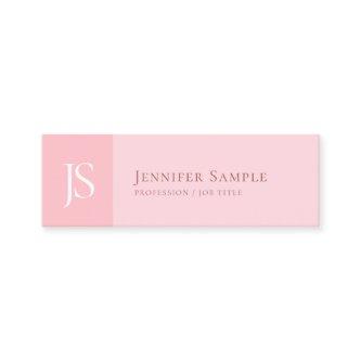 Trendy Blush Pink Modern Simple Monogram Template Mini