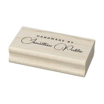 Trendy Calligraphy Script Name Template Handmade Rubber Stamp