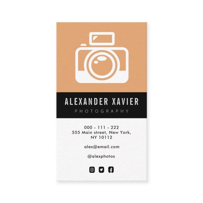 trendy camera icon photographer