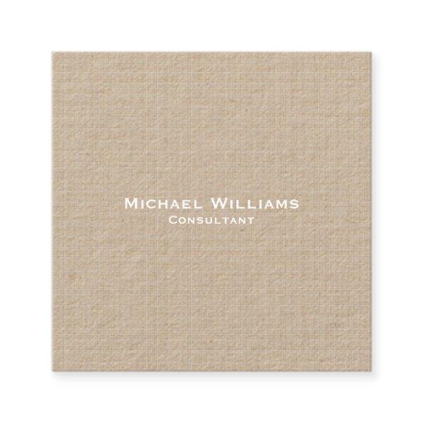 Trendy Checks Modern Minimalist Professional Kraft Square