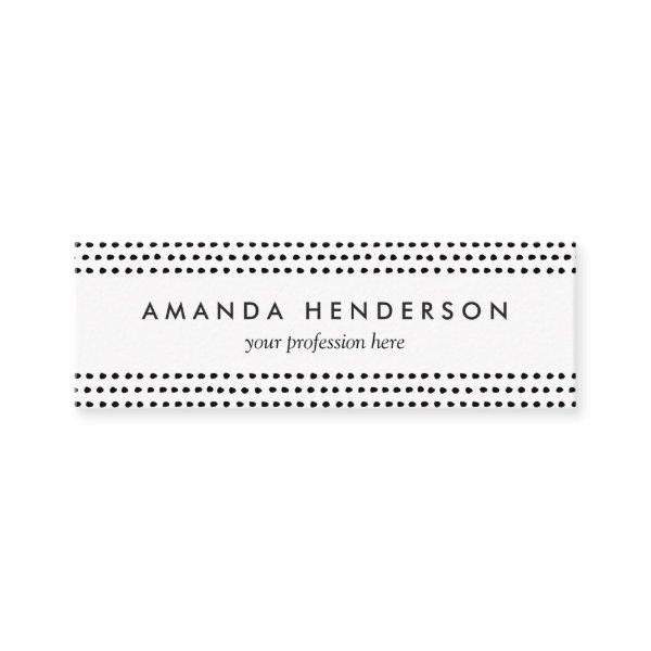 Trendy Chic Black and White Dots Pattern Mini
