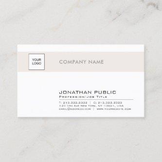 Trendy Chic Clean Design Company Plain With Logo
