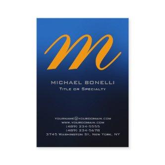 Trendy chubby blue yellow monogram
