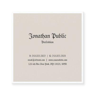 Trendy Classic Look Professional Nostalgy Design Square