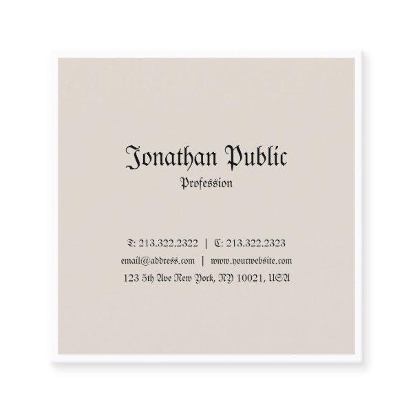 Trendy Classic Look Professional Nostalgy Design Square
