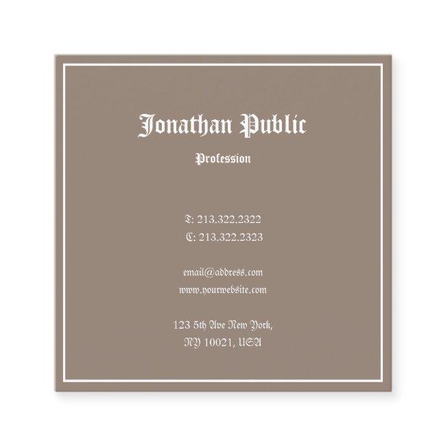 Trendy Classic Look Stylish Design Nostalgic Plain Square