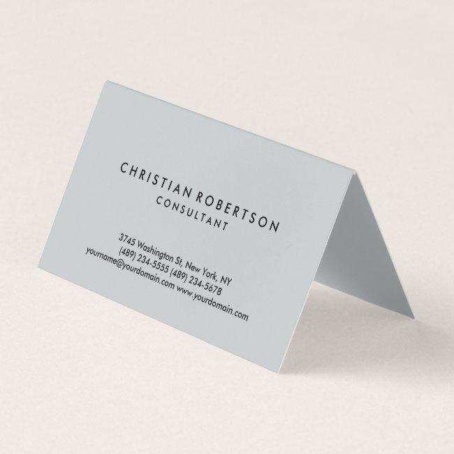 Trendy Clean Simple Grey Consultant