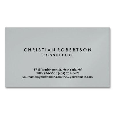 Trendy Clean Simple Grey Consultant