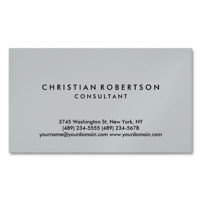 Trendy Clean Simple Grey Consultant
