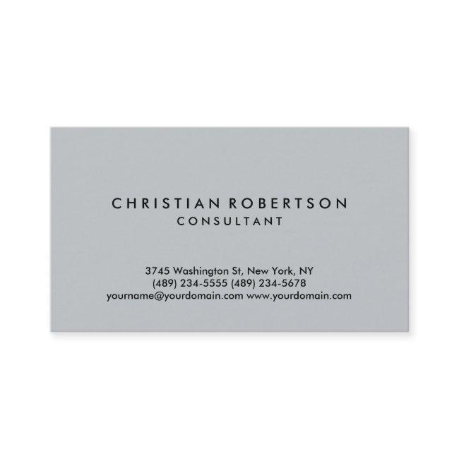 Trendy Clean Simple Grey Consultant