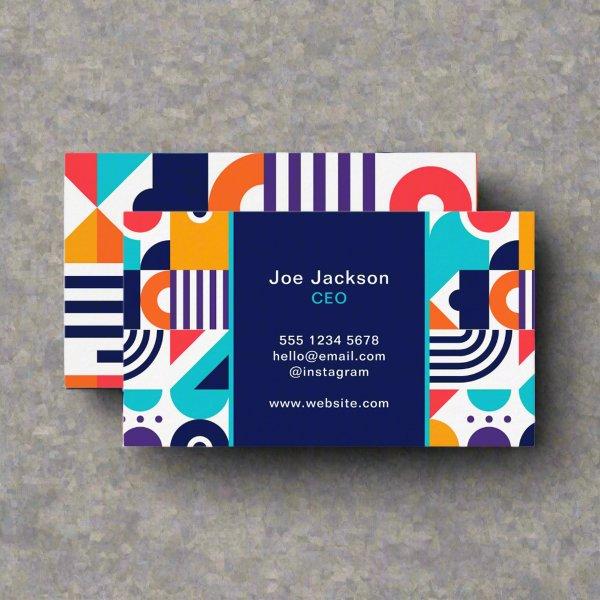Trendy Colorful Geometric Pattern Abstract Mosaic