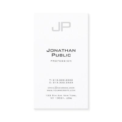 Trendy Creative Monogram Professional Clean Plain