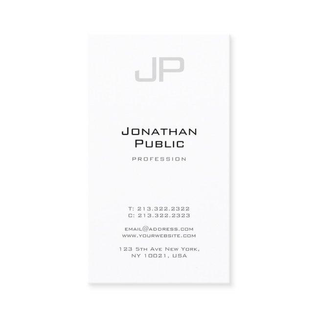 Trendy Creative Monogram Professional Clean Plain