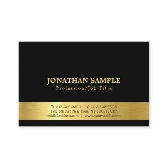Trendy Elegant Black And Gold Plain Luxury Modern