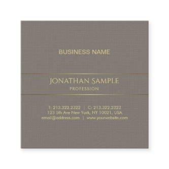 Trendy Elegant Color Gold Striped Chic Plain Luxe Square