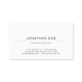 Trendy Elegant Design Clean Plain Gold Line White