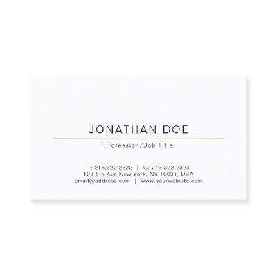 Trendy Elegant Design Clean Plain Gold Line White