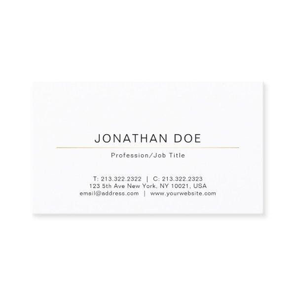 Trendy Elegant Design Clean Plain Gold Line White