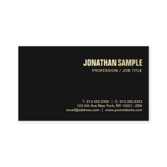 Trendy Elegant Design Plain Black Gold Luxury Silk