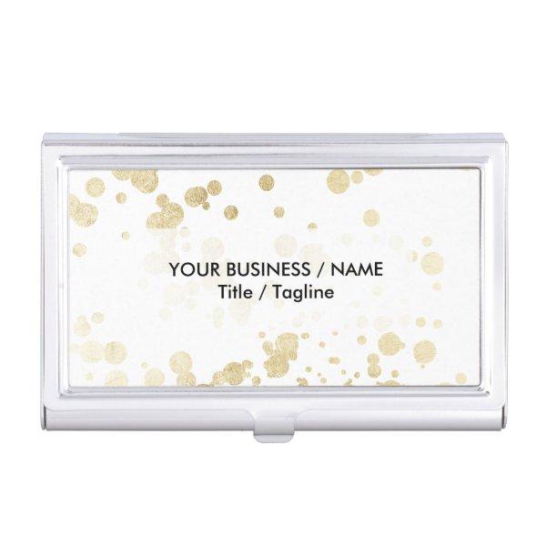 Trendy elegant faux gold modern confetti pattern  holder