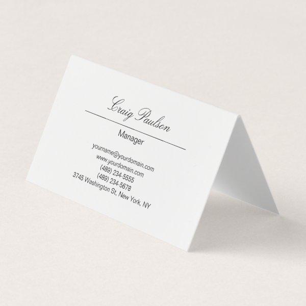 Trendy Elegant Hand Writing White