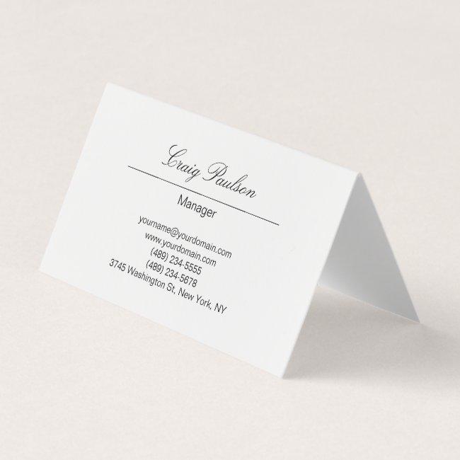 Trendy Elegant Hand Writing White