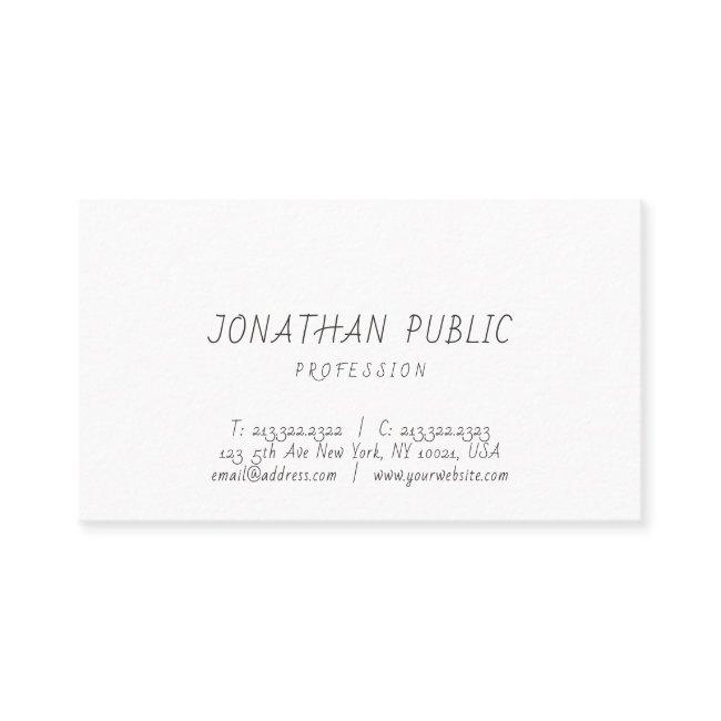 Trendy Elegant Minimalist Modern Professional Cool