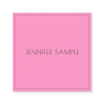 Trendy Elegant Minimalist Template Pink Modern Square