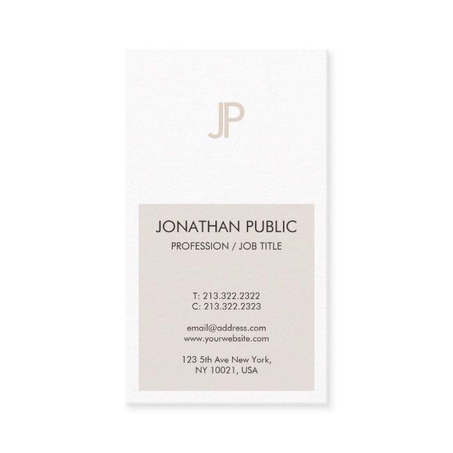 Trendy Elegant Minimalistic Design Monogram Plain