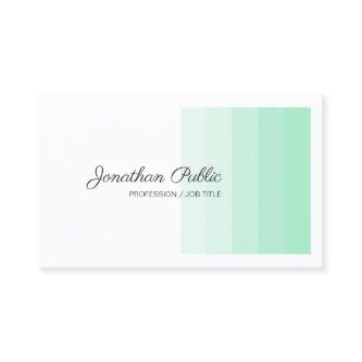 Trendy Elegant Mint Green White Calligraphy Script