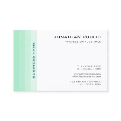 Trendy Elegant Mint Green White Modern Simple