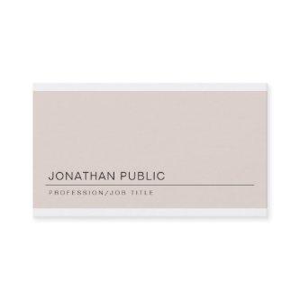 Trendy Elegant Modern Cool Plain Professional