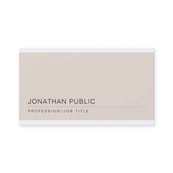 Trendy Elegant Modern Cool Plain Professional