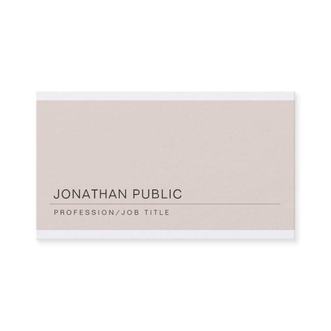 Trendy Elegant Modern Cool Plain Professional