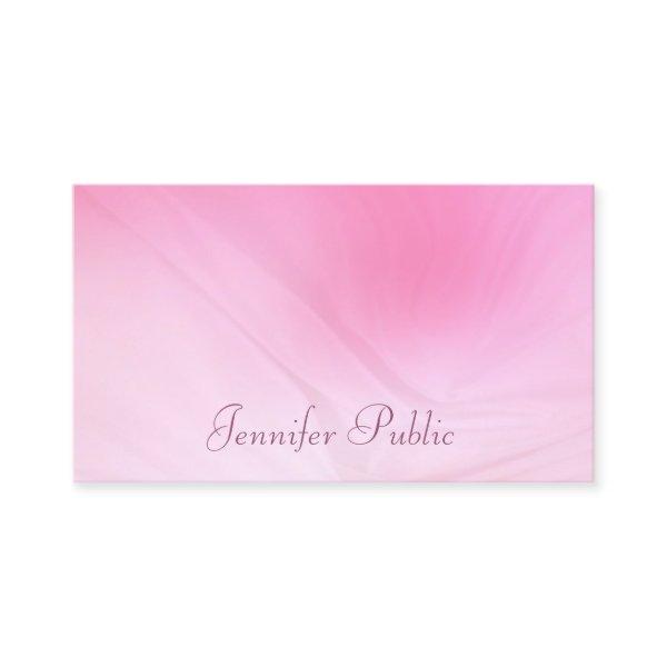 Trendy Elegant Pink Template Handwritten Script