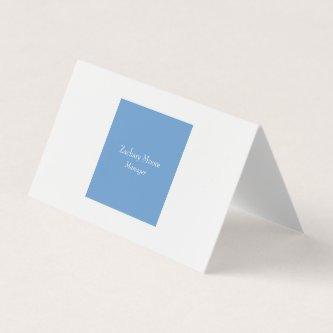 Trendy elegant plain simple minimalist blue white