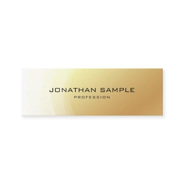 Trendy Elite Gold Design Elegant Modern Plain Mini