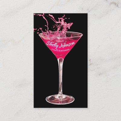 Trendy Events Bartender Neon Hot Pink Splash