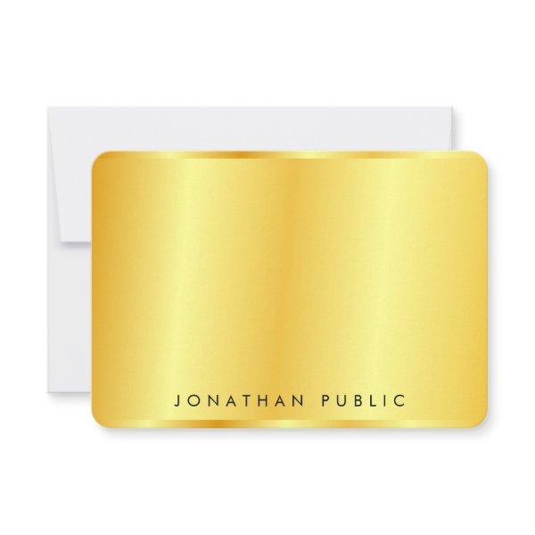 Trendy Faux Gold Metallic Look Elegant Template