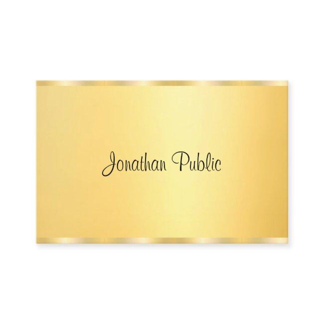 Trendy Faux Gold Modern Calligraphy Script
