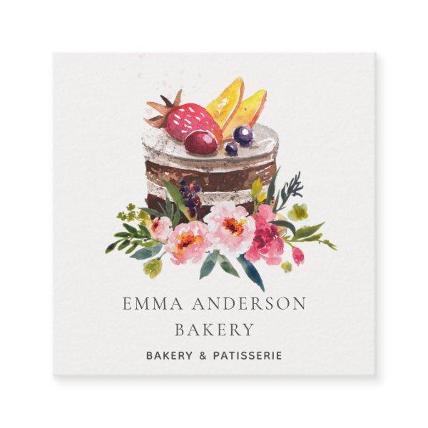 Trendy Fruit Floral Cake Patisserie Cupcake Bakery Square