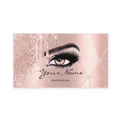 Trendy Glitter Rose gold Drips Geometric Modern