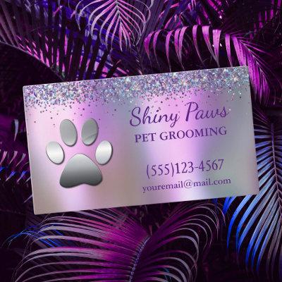 Trendy Glitter Shimmer Dog Paw Grooming Service
